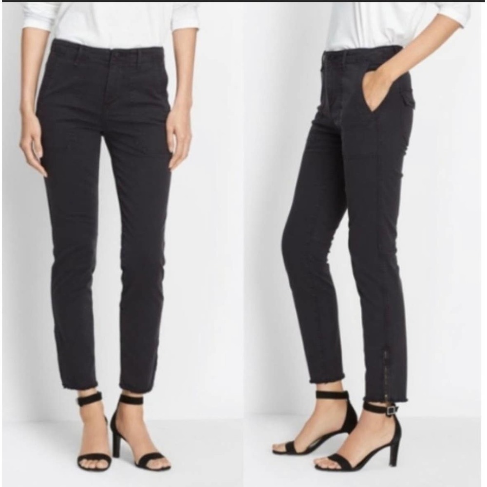Vince High Rise Skinny Military Zipper Hem Pants